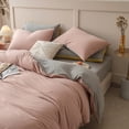 thumbnail image 1 of 4 Piece Bedding Set | Duvet Cover, Fitted Sheet & Pillowcases | Reversible Design for Student Dorm, Guest Room & Home | Soft Washed Polyester Microfiber | Twin, Full & Queen Sizes, 1 of 6