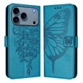 thumbnail image 1 of Butterfly Wallet Case for iPhone 17 Pro with Card Slots & Stand - Shockproof Blue, 1 of 5