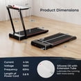 thumbnail image 3 of Goplus 3-in-1 Foldable Treadmill with Removable Desk Workstation Remote Control Black, 3 of 10