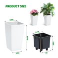 thumbnail image 1 of AKDSteel Large Tapered Square Planters For Outdoor & Indoor Plants, Front Porch Flower Tree Pots With Drainage Holes, Water Level Monitor, And Inner Bucket, 1 of 8