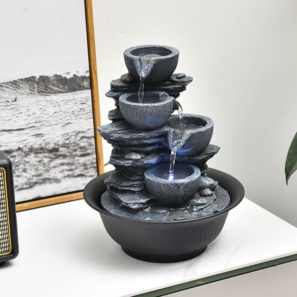 Indoor Tabletop Water Fountain Feng Shui Outdoor Waterfall Relax