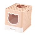 thumbnail image 1 of Bac à Litière pour Chat avec Capuchon, Détachable, Entièrement Fermé, Toilette pour Chat Réutilisable, Bac à Sable pour Chat, Rose, 1 of 9