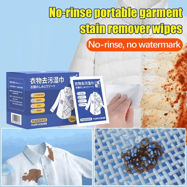 HOARBOEG Stain Removal Wet Wipes For Clothes Clothes Cleaning Wipes Can Be Used To Clean Clothes And Stains In One Go. Non Washable Wet Wipes Are Portable 1mlHousehold Cleaning Tools