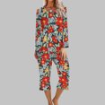 thumbnail image 1 of Tenues 2 Pcs pour Femmes 2 Pcs Pyjama Confortable à Col Rond et Manches Longues pour la Maison Ensemble de Sport Ensembles pour Femmes en Liquidation, 1 of 5