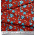 thumbnail image 3 of Soimoi Poly Georgette Fabric Leaves & Floral Decor Fabric Printed Yard 52 Inch Wide, 3 of 5