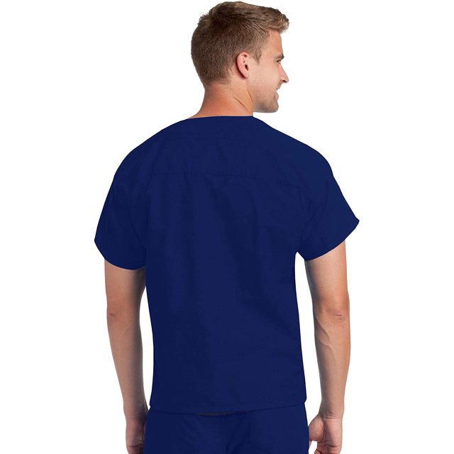 Landau Essentials V-Neck Scrub Top : 1 Pocket, Reversible, Unisex, Classic Relaxed Fit Medical Scrubs 7502