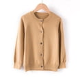 thumbnail image 3 of LIJCC Girls Classic Knit Cardigan Sweaters Crew Neck Button-Down Solid Color Cotton Knit Sweater School Uniforms Cotton Cardigan Button Front Outerwear, 3 of 3