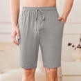 thumbnail image 4 of yoeyez Mens Athletic Shorts 7 Inch Inseam,Men's Solid Color Elastic Waist Button Shorts Casual Beach Shorts Summer Shorts Breathable Daily Basic Pants With Pockets Gray,3XL, 4 of 6