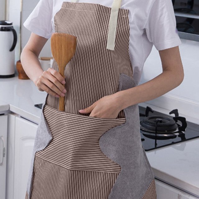 Yhmxh Kitchen Gadgets Kitchen Utensils Home and Kitchen Strip Apron Home Kitchen Cooking Wipe Hands Pocket Bib Apron