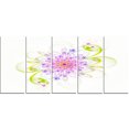 thumbnail image 2 of Purple Green Glowing Fractal Flower - Floral Canvas Art Print, 2 of 3