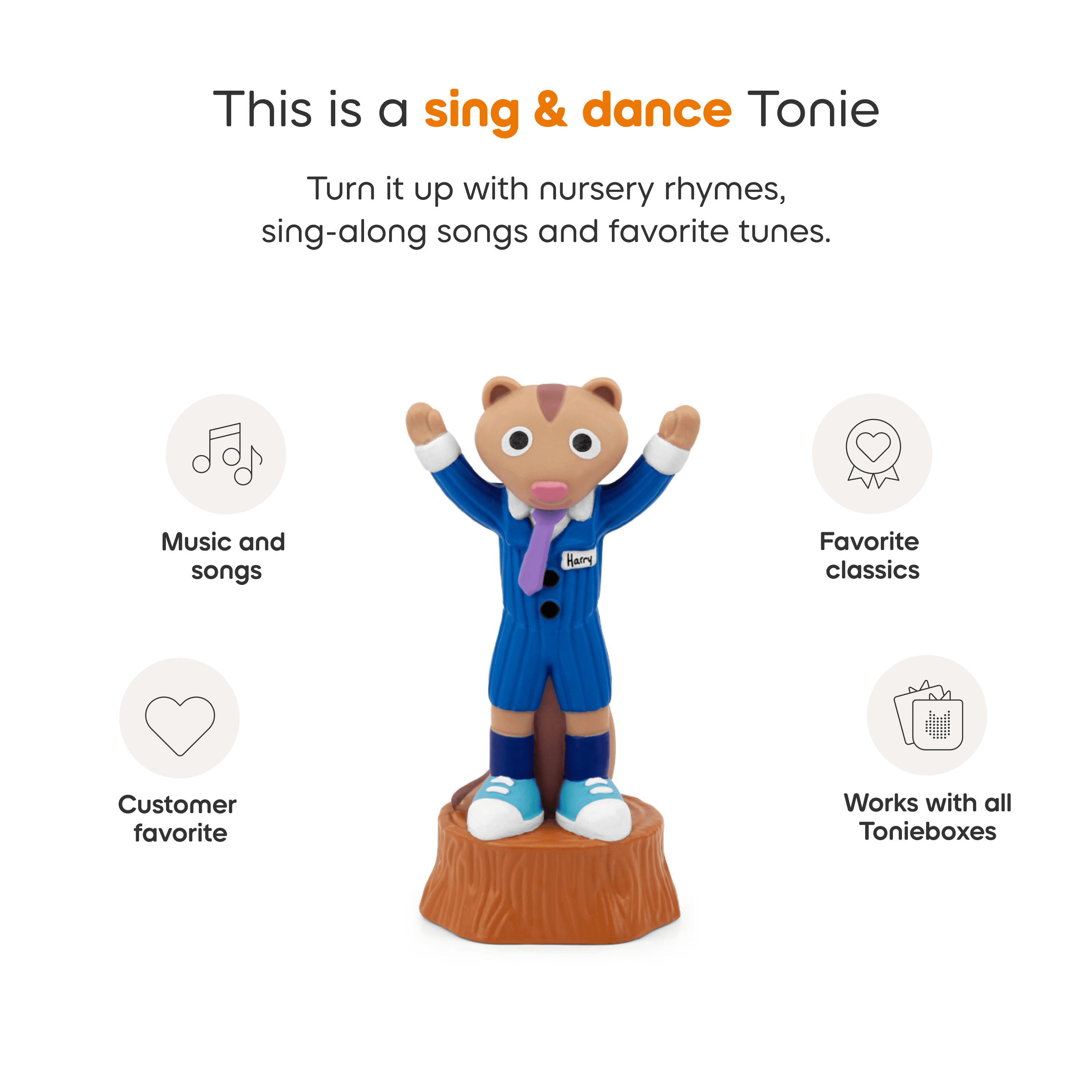 tonies The Laurie Berkner Band: Harry the Chipmunk's Treasure Hunt Tonie Figurine