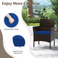 thumbnail image 4 of Patiojoy 8 Piece Patio Rattan Conversation Set Outdoor Wicker Furniture Set w/ Chair Loveseat & Tempered Glass Table Navy, 4 of 9