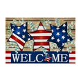 thumbnail image 1 of Door Mat Patriotic Doormat Entryway Rug Welcome Mat Doormat Coir Outdoor Independence Day Entrance Door Rugs Doormat Indoor Entrance Anti-Slip Mat Backing Perfect for Indoor and Outdoor Use, 1 of 9