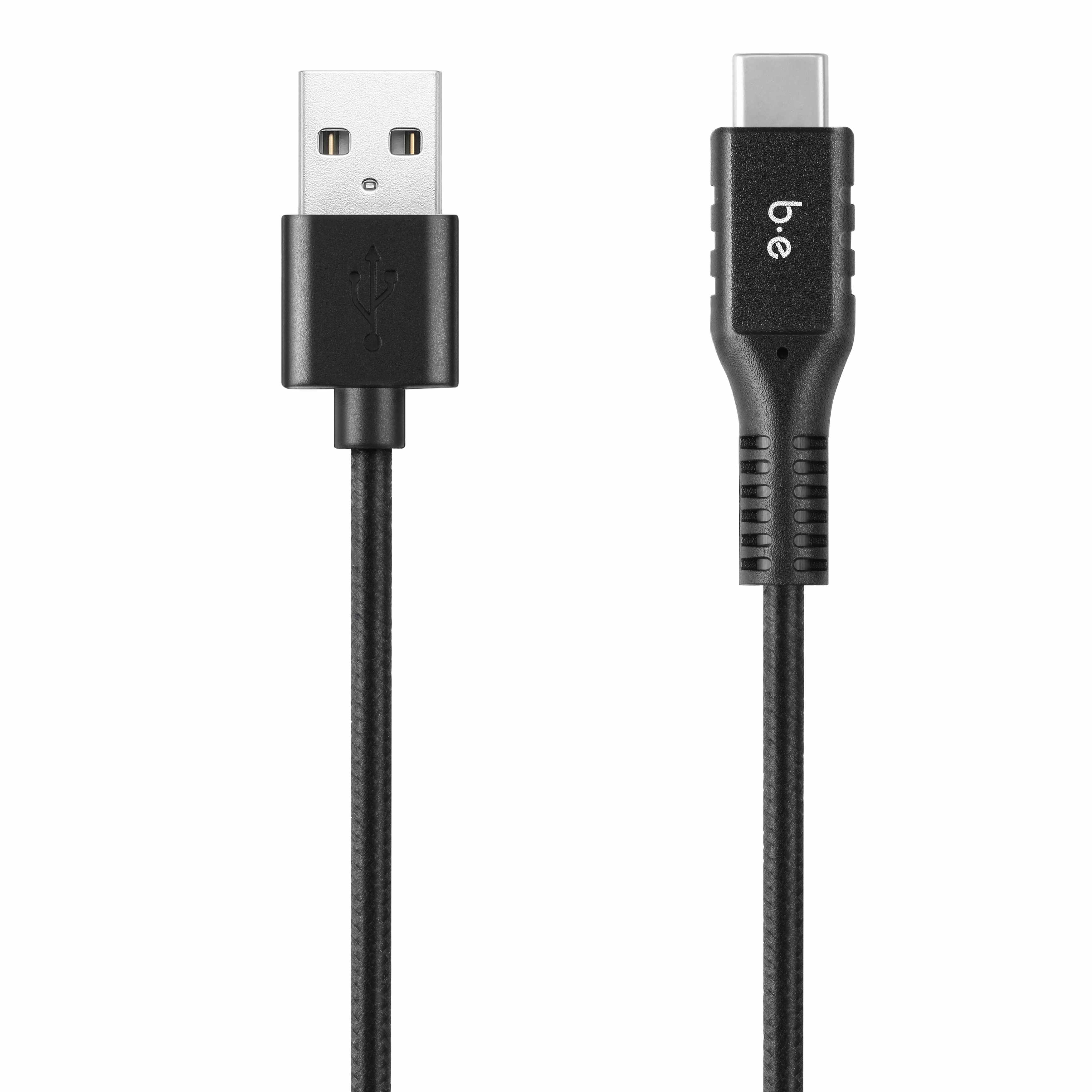 Blu Element Câble Tressé de Charge/Sync USB-C vers USB-A 4ft Noir
