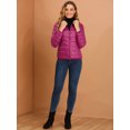 thumbnail image 3 of INSPIRE CHIC Women's Hooded Packable Thickened Zip Down Short Puffer Coat, 3 of 6