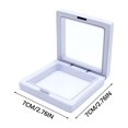 thumbnail image 2 of EGNMCR Room Decor, Floating Frame Display Box Transparent PE Film Jewelry Storage Box For Bracelets Necklaces Earrings Rings Hanging Display Stand For Coins Medals Crafts Chips Display items, 2 of 2