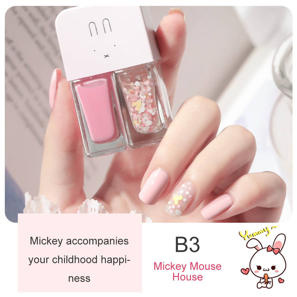 2 Colors Nail Polish Nail Polish  Quick Drying Nail Polish Glossy Longwear Nail Polish