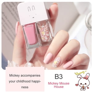2 Colors Nail Polish Nail Polish  Quick Drying Nail Polish Glossy Longwear Nail Polish