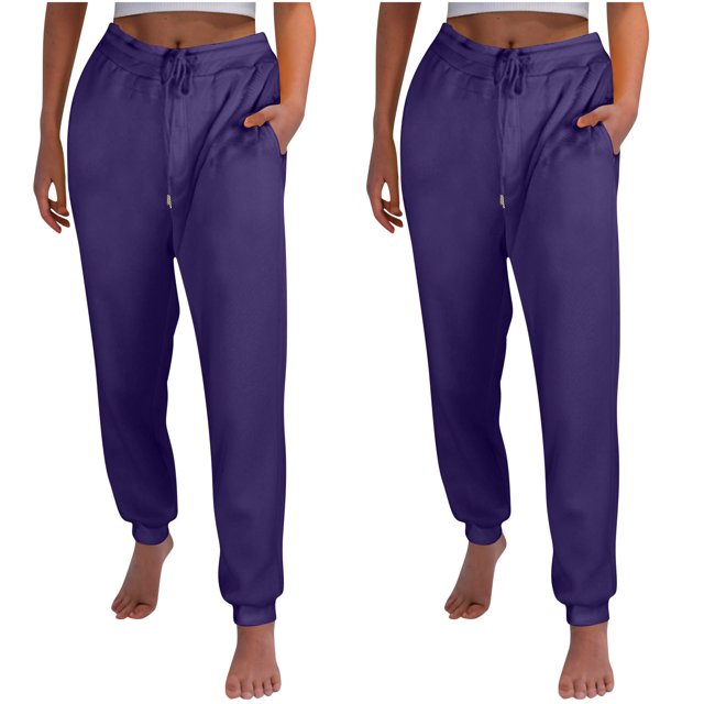 FAIWAD Womens Cinch Bottom Sweatpants 2PC High Waisted Drawstring Fleece Baggy Jogger Workout Trousers