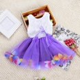thumbnail image 3 of Été Enfants Bébés Filles Enfants Robe Tutu Princesse Dentelle Nœud Fleur Robe Sans Manches Robe de Fête Mini Robe Filles Vestidos Vert 4T, 3 of 6