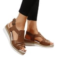 thumbnail image 3 of Kcodviy Sandales de Récupération à Bout Ouvert à Bride Arrière pour Femmes Sandales pour Femmes Vacances Chaussures Bohèmes Sandales de Douche Sandales Compensées pour Femmes, 3 of 9
