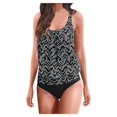 thumbnail image 3 of Women Tankini Swimsuit Tummy Control Top With Shorts Two Piece Bathing Suit, 3 of 6