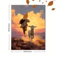 thumbnail image 3 of Toile Murale d'Agneau Berger Courant 15,75 X 11,81 Pouces, 3 of 8