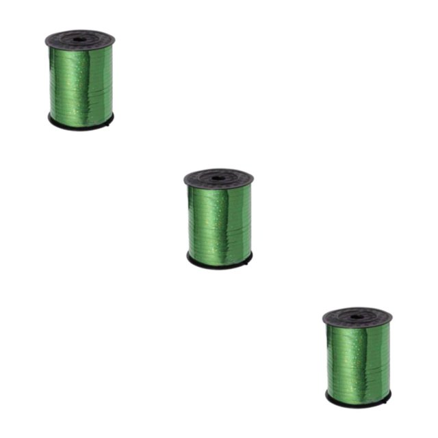 Youkk Plastic Ribbon Sparkling And multifunctional For Wedding And Party Decorations Sturdy Golden Curled Ribbon green ribbon 3Set