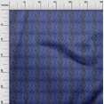 thumbnail image 3 of oneOone Velvet Blue Fabric Leaves Craft Projects Decor Fabric Printed By The Yard 58 Inch Wide, 3 of 5