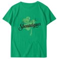 thumbnail image 4 of T-shirts de la Saint-Patrick pour Femmes, Col Rond, Manches Courtes, Imprimé Arbre de Noël, 4 of 4