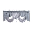 thumbnail image 2 of UsRHHA Solid Color Short Curtains, White Beige Gray Polyester Window Panels 140x45cm Through Rod, Household Curtains Window Treatment, 2 of 6
