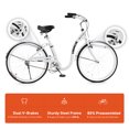 thumbnail image 4 of VIRIBUS 24" Women's Beach Cruiser Bike Adjustable Saddle & Handlebar White, 4 of 14