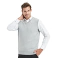 thumbnail image 1 of TOPTIE Chandail Sans Manches Uni pour Homme, Coupe en Coton Décontractée - Gris - P, 1 of 11