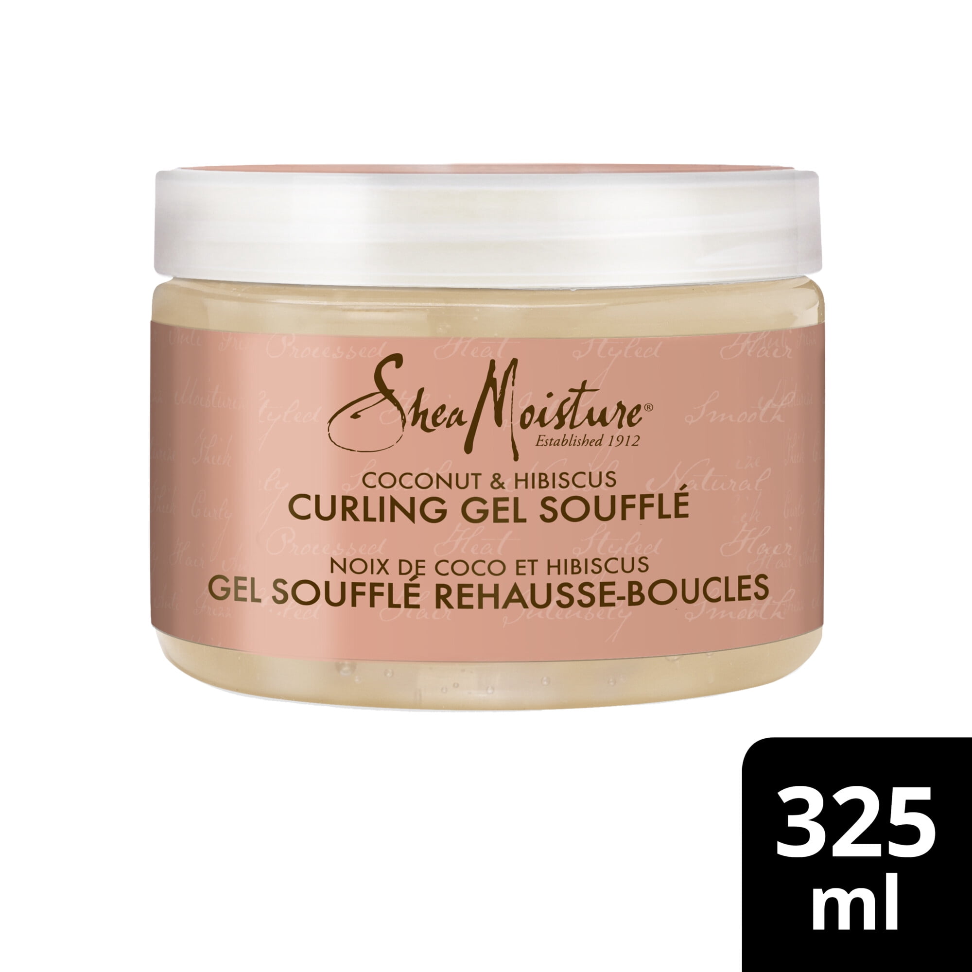 SheaMoisture Gel Soufflé Rehausse-Boucles Revitalisant en Profondeur Réparation Capillaire pour Cheveux Épais et Bouclés Noix de Coco & Hibiscus Sans Sulfates