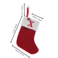 thumbnail image 2 of Christmas Gift Bag Red Knitted Wool Stocking with Embroidered Dog Paw and Snowflake Design 20 cm x 10 cm, 2 of 2