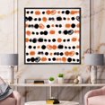 thumbnail image 3 of Designart Pois noirs et orange ART MURAL À CADRE FLOTTÉ, 3 of 4
