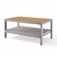 thumbnail image 2 of SONGMICS HOME Sencillo Collection - Table Basse, Table de Conversation, Table de Patio, Rectangulaire, avec Rangement, Gris et Beige, 2 of 5