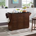 thumbnail image 2 of Crosley Eleanor Black Granite Top Kitchen Island in Mahogany, 2 of 16