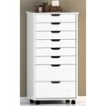 thumbnail image 2 of Riverbay Furniture 8-Drawer Transitional Wood Storage Cart in White Wash, 2 of 20