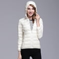 thumbnail image 3 of RKSTN Puffer Jacket Womens Long Sleeve Stand Collar Zip Up Winter Jacket Quilted Lightweight Down Jacket with Pockets, 3 of 8