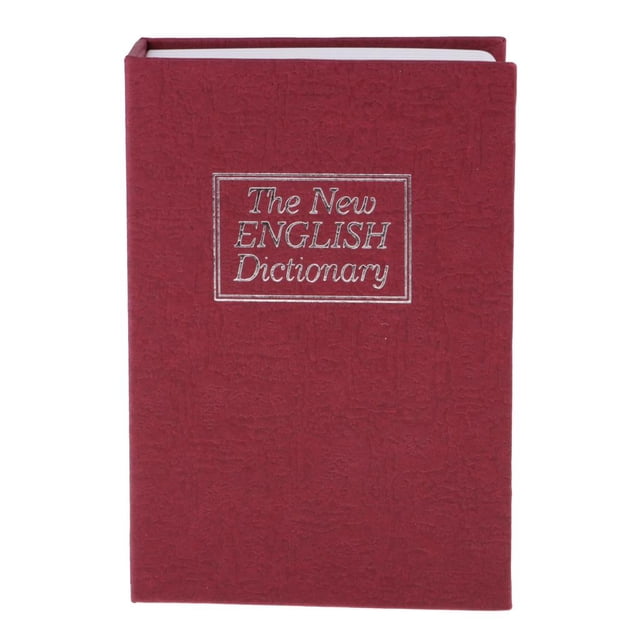 segolike Metal Diversion Dictionary Book Safe with Key Lock - 4.53"x 3.15"x 1.77" Red