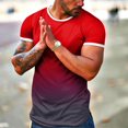 thumbnail image 3 of BOBOGOJP T-Shirts à Col Rond pour Hommes Manches Courtes Été Tee-Shirt Décontracté Ample (Rose Vif,L), 3 of 4