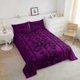 thumbnail image 4 of Erosebridal Bohomian Damask Bedding Queen Comforter Set, Aztec Floral Down Comforter, Geometric Decor, Lightweight, 4 of 7
