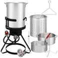 thumbnail image 2 of Ktaxon Trousse de Friteuse d'Extérieur au Propane Casserole en Aluminium pour Frire/faire Bouillir la Dinde 30 Qt Ensemble de 4 Pcs, 2 of 9