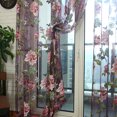 thumbnail image 2 of MAOWW 100x200cm 茅l茅gant motif floral fen锚tre rideau tulle voile porte fen锚tre rideau drap茅 panneau peluche 茅charpe Valances, 2 of 9