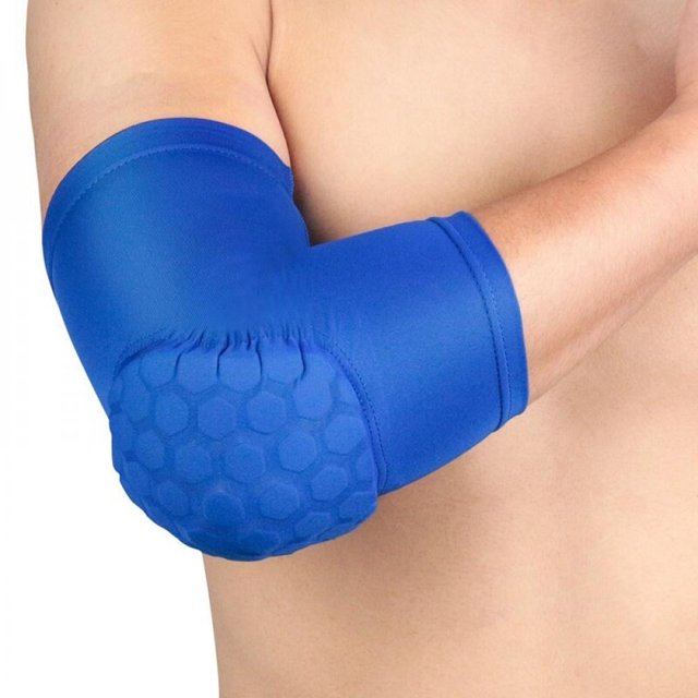 MesaSe 1pc Elbow Pad Protector Anti-slip Compression Arm Guard Brace Support Sleeve For Fitness White L