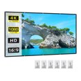 thumbnail image 1 of Écran, Écran de Projecteur 72 Pouces 16:9 HD 4K Pliable Portable Double Face Projection Anti-Froissement Rideau d'Écran de Film avec Crochets pour Intérieur Extérieur Cinéma Maison Bureau Réunion, 1 of 8