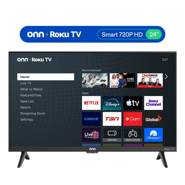 onn 24" 720p HD Roku Smart TV