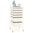 thumbnail image 1 of Costway 6 Drawer Rolling Storage Cart Scrapbook Paper Office Organizer Macaron White, 1 of 10