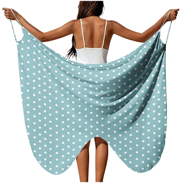 Sortie de Plage pour Femmes avec Sangle Ajustable, Fente Latérale Haute, Polyester Tissé Transparent, 1 Pce